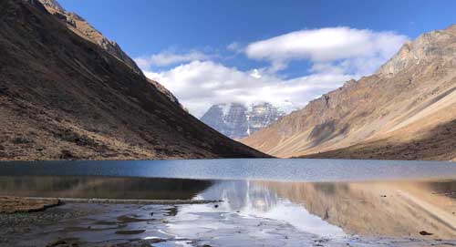 Ice cold lake in Himalayas TT7.