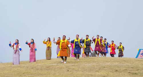 Bhutanese dance on the mountain top FT1.